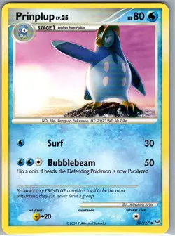 Prinplup 59/127 Non Holo Platinum - Pokemon Card - NM - Image 1
