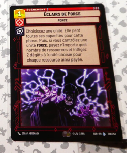 Star Wars Unlimited Card SOR Game Carte Legendaire Eclairs 138/252 R FR Mint - Image 1