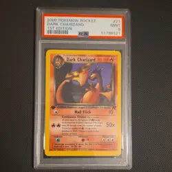 Pokemon Dark Charizard Team Rocket 1st Edition Rare PSA 9 Card 21/82 80HP - Image 1