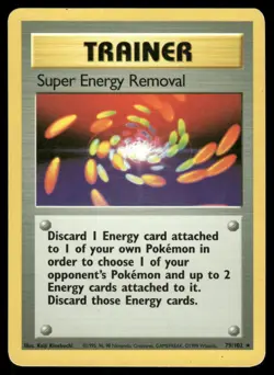 Pokemon Cards Super Energy Removal 79/102 Base Set WOTC Unlimited Rare MP - Image 1