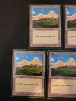 5x Ice Age #343 Plains Mixed Condition Basic Land Mana Magic MTG White Lot - Image 2