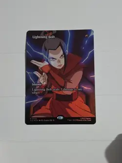 1x Lightning Bolt - 0032, Borderless Art Foil, Avatar ATLA, Magic MTG NM - Image 1