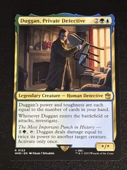 MTG Universes Beyond: Doctor Who Duggan, Private Detective 0123 NM Rare - Image 1