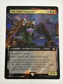 MTG Doctor Who The Dalek Emperor Extended Art Surge Foil 0997 NM Rare - Image 1