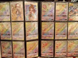Pokemon 100+ Rainbow Rare Cards Binder Collection Lot Includes 5 Foil Cards FAST - Image 1