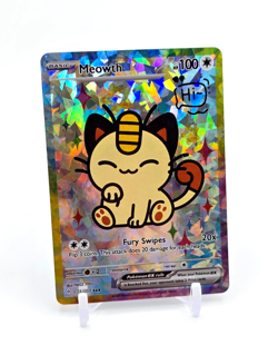 MEOWTH ART READ DESCRIPTION BELOW HOLO MEOWTH Card MEOWTH Pokemon Card - Image 1