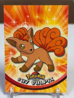1999 Topps Pokemon #37 Vulpix (TV Animation Series 1) 1st Print Blue Logo LP - Image 1
