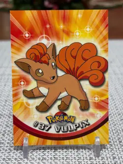 1999 Topps Pokemon #37 Vulpix (TV Animation Series 1) 2nd Print Black Logo NM - Image 1