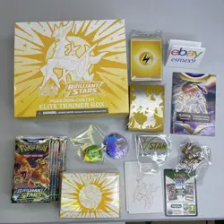 Pokemon Center Brilliant Stars ETB Elite Trainer Box OPEN packs READ DESCRIPTION - Image 1