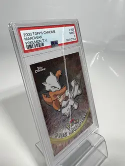 2000 TOPPS CHROME POKEMON T.V. #105 MAROWAK PSA 9 CRACKED SLAB - Image 2
