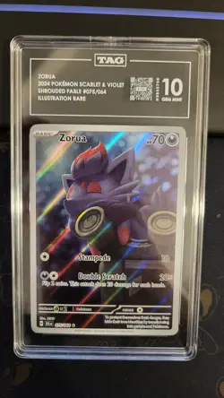 ZORUA - #075/064 - Shrouded Fable - ILLUSTRATION RARE - TAG 10 GEM MINT -Pokemon - Image 1