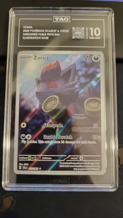 ZORUA - #075/064 - Shrouded Fable - ILLUSTRATION RARE - TAG 10 GEM MINT -Pokemon - Image 2