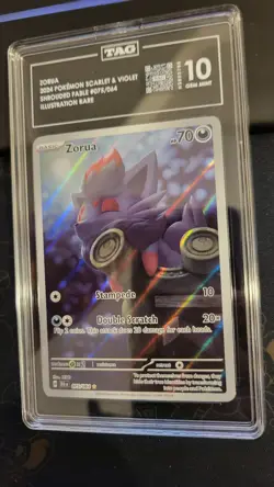 ZORUA - #075/064 - Shrouded Fable - ILLUSTRATION RARE - TAG 10 GEM MINT -Pokemon - Image 3