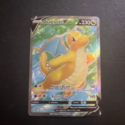 Pokemon TCG Dragonite v Full Art Holo Ultra Rare Card 076/078 - Image 1