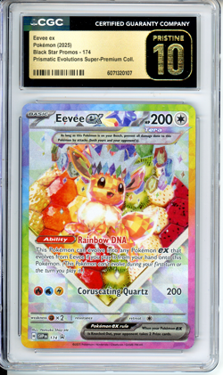 CGC PRISTINE 10 Eevee Ex SVP 174 SPC Prismatic Evolutions Premium Pokemon Card - Image 1