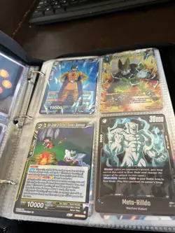 Card Collection Binder Filled With Dragon Ball Z And Yugioh Cards Zips Strap - Image 3