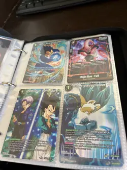 Card Collection Binder Filled With Dragon Ball Z And Yugioh Cards Zips Strap - Image 4