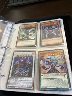 Card Collection Binder Filled With Dragon Ball Z And Yugioh Cards Zips Strap - Image 5