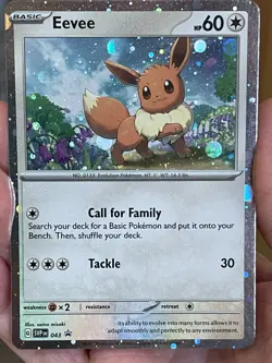 POKEMON EEVEE SVP043 PROMO BLACK STAR COSMOS HOLOFOIL NM CARD - Image 1