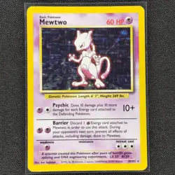 Mewtwo - 10/102 - Holo Rare - Base Set - Pokemon Card - LP - Image 1