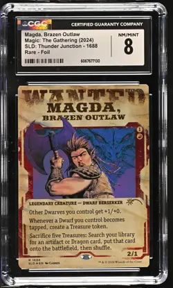 MAGDA, BRAZEN OUTLAW Secret Lair Foil Rare CGC 8 MTG [Nostalgium] - Image 1