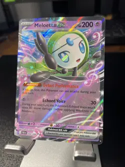 Meloetta ex 044/086 Black Bolt Holo Pokemon Card NM - Image 1