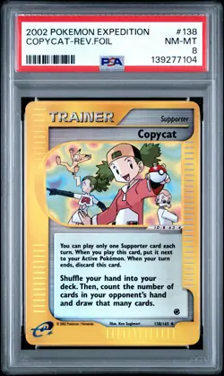 2002 POKEMON EXPEDITION #138 COPYCAT-REVERSE FOIL PSA 8 - Image 1