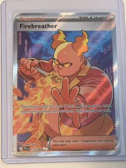 Fire Breather 119/94 Full Art Trainer Holo Me02: Phantasmal Flames Pokemon TCG - Image 1