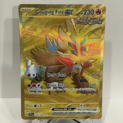 Pokemon Gouging Fire EX Holo Hyper Rare SV05 Temporal Forces 214/162 - Image 1