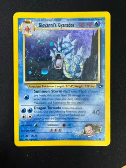 Giovanni's Gyarados - 5/132 Holo Rare - Unlimited Gym Challenge (MP) Pokemon - Image 1