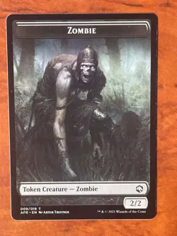 Illusion / Zombie Token MTG Magic the Gathering Card LP Lightly Played AFC - Image 2