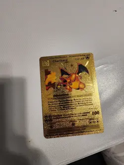 Pokemon 1st Edition Base Set Shadowless Charizard GOLD Metal DISPLAY Card - Image 1
