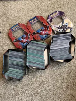 Pokemon TCG XY Sword Shield Scarlet Violet Mega Code Card Lot 1200+ Cards + Tins - Image 2