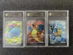 PSA 10 Starter Trio Simplified Chinese 3-Card Set Graded - Image 1