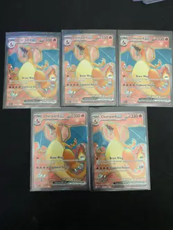 Pokemon TCG Charizard EX 183/165 SCarlet & Violet 151 Full Art English NM Card - Image 3