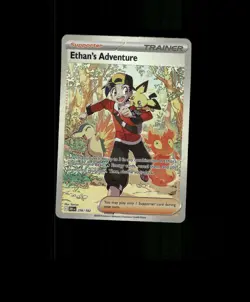 FAN-ART READ DESCRIPTION BELOW HOLO Ethan's Adventure Pokemon Card p1 - Image 1