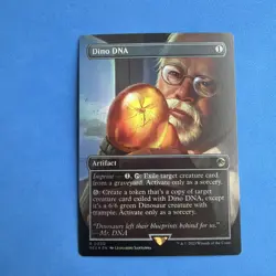 MTG Magic the Gathering REX Jurassic Park World Borderless Foil #20 Dino DNA NM - Image 1