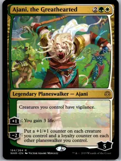 Ajani, the Greathearted R War of the Spark 184 NM Normal - Image 1
