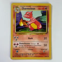 Charmeleon 24/102 Base Set Unlimited Uncommon Pokemon Heavy Play+ - Image 3