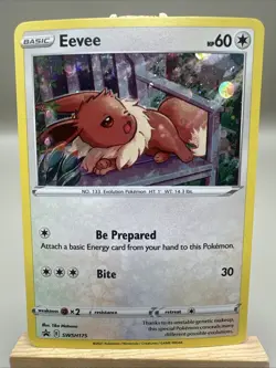 Pokemon Eevee SWSH175 Sword & Shield Promo Holo Basic 60 HP TCG Card MP - Image 1