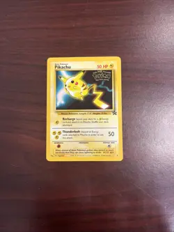 Pikachu #4 1999 WB Black Star Promo Pokemon the First Movie Pokemon TCG - Image 1
