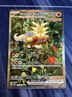 Pokemon TCG Gouging Fire EX Scarlet & Violet Temporal Forces 204/162 - Image 1