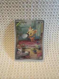 Pokemon TCG White Flare Lillipup 154/086 Illustration Rare Full Art IR - Image 1