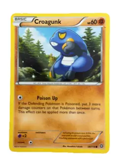 New: 2016 Pokemon TCG Croagunk 58 XY - Steam Siege Regular Common - Image 1