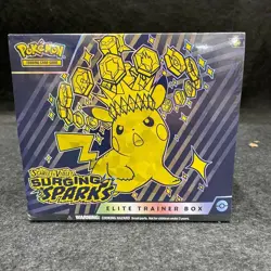 POKEMON Scarlet & Violet Surging Sparks Elite Trainer Box, Sealed Box is Worn - Image 1