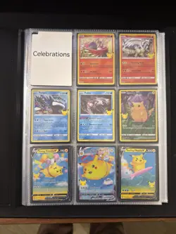 Pokemon Celebrations 25th Anniversary Complete Set 50/50, 2 promos & binder! - Image 1
