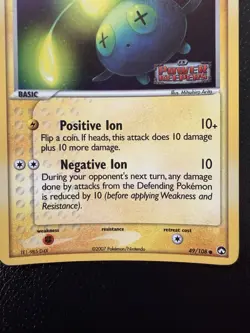 Pokemon TCG Chinchou Power Keepers 49/108 Reverse Holo Stamped LP - Image 3