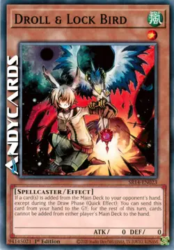 DROLL & LOCK BIRD (Droll & Uccello Serratura) Comune • SR14 EN023 • 1Ed • Yugioh - Image 1