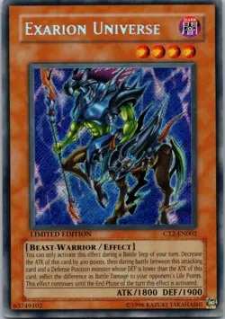Yugioh Exarion Universe CT2-EN002 Limited Edition Secret Rare NM - Image 1