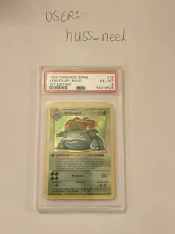 1999 POKEMAN CARD VENUSAUR - HOLO 1ST EDITION - Image 1